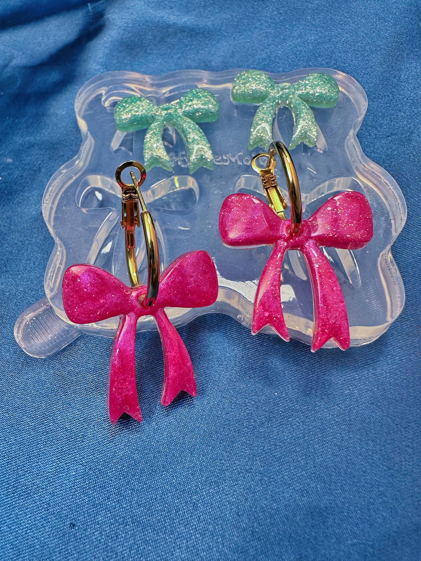 Predomed Ribbon Bow Dangle Earring Mold