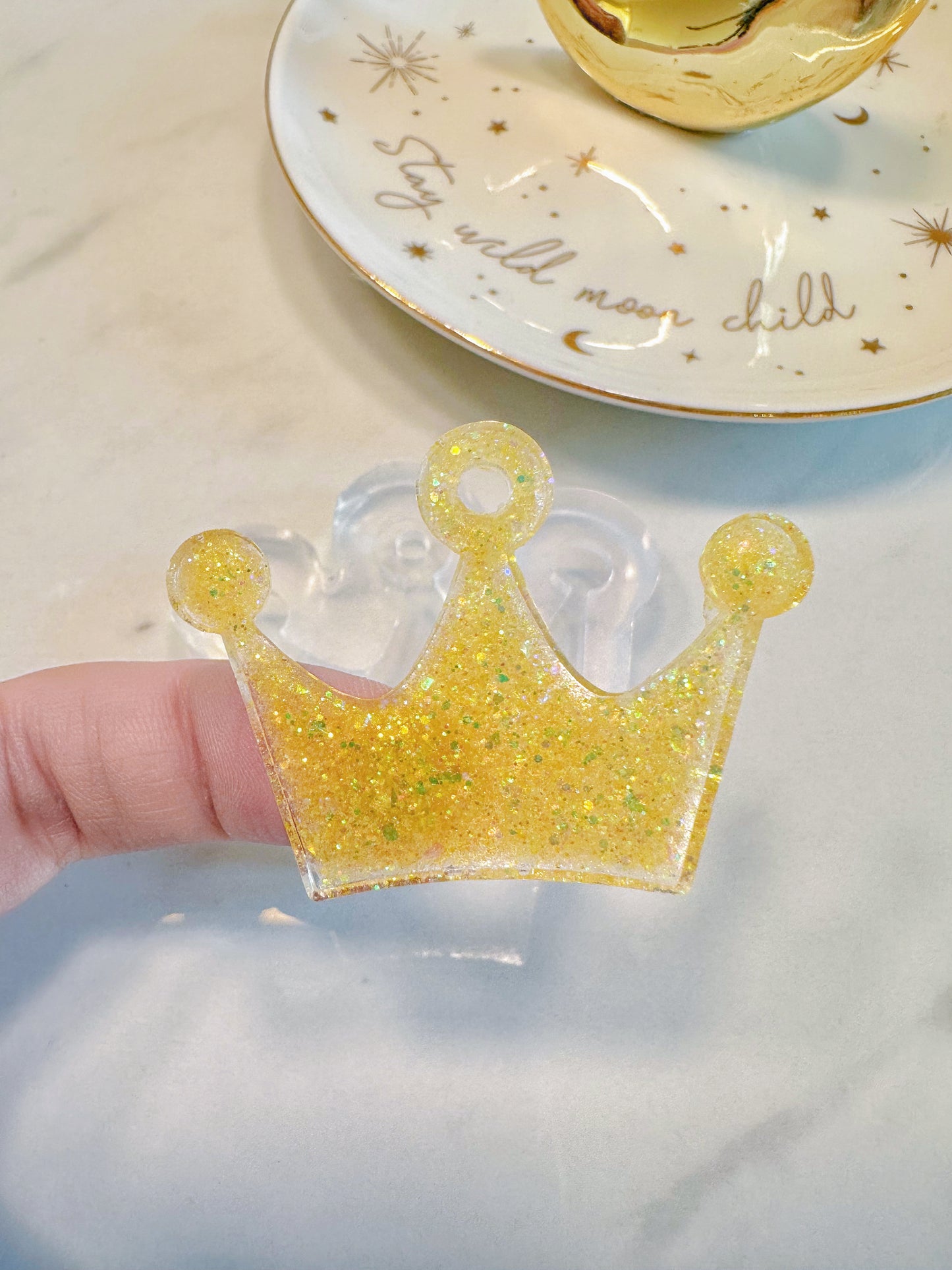4.5 cm Crown Pet Tag Keychain Mold