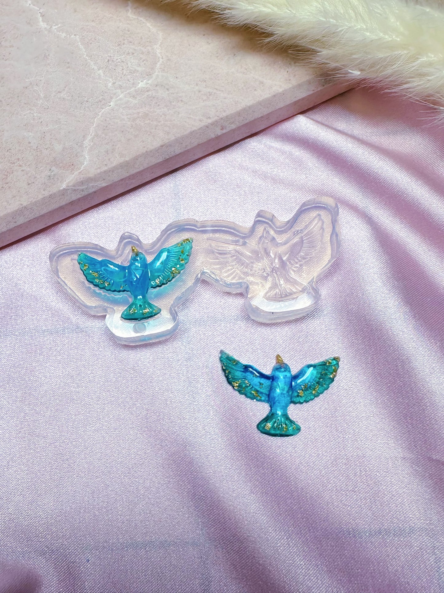 Small 3D Flying Bird Dangle Earring Mold
