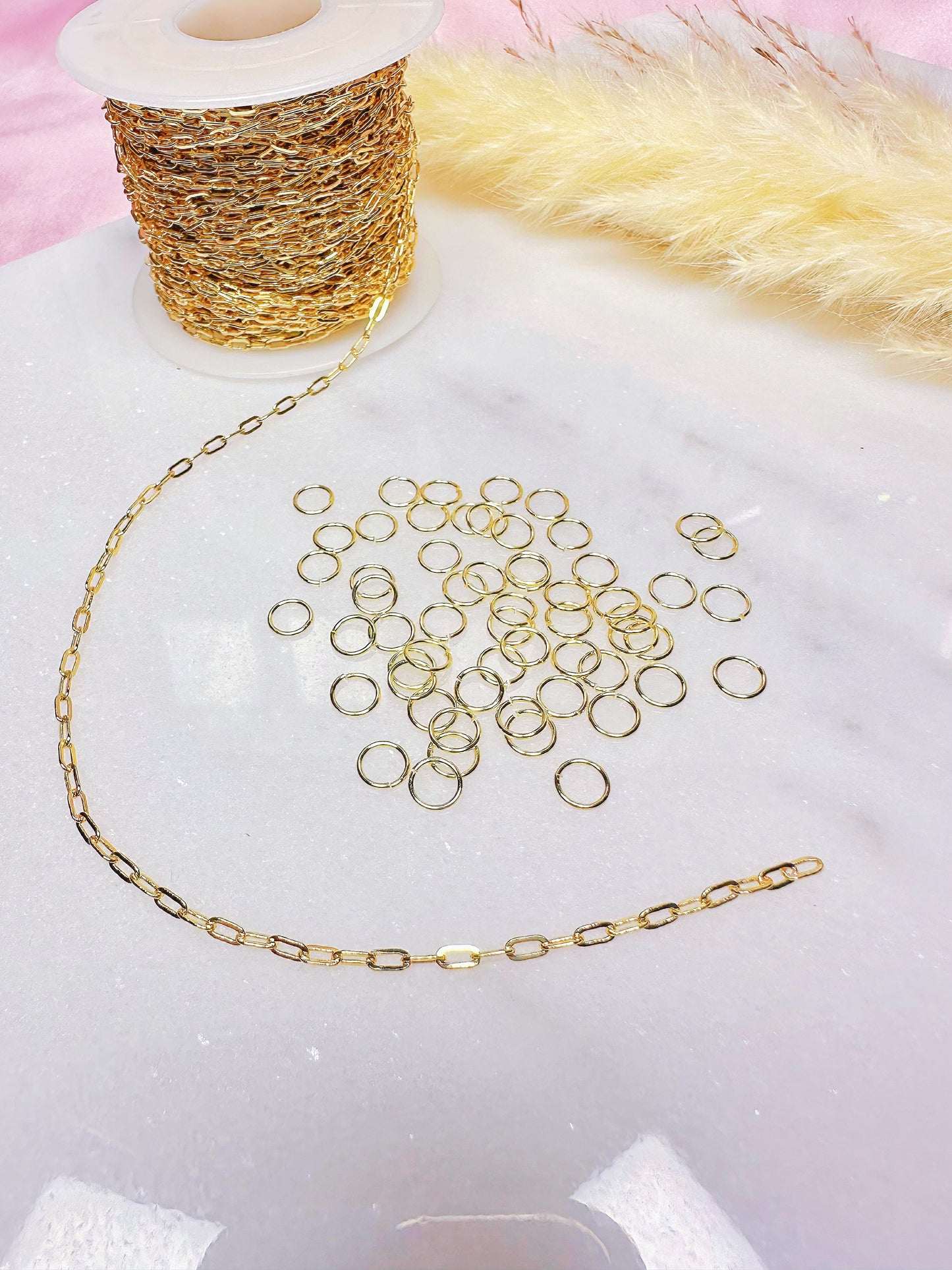 14K Gold Plated Jump Rings of Various Sizes