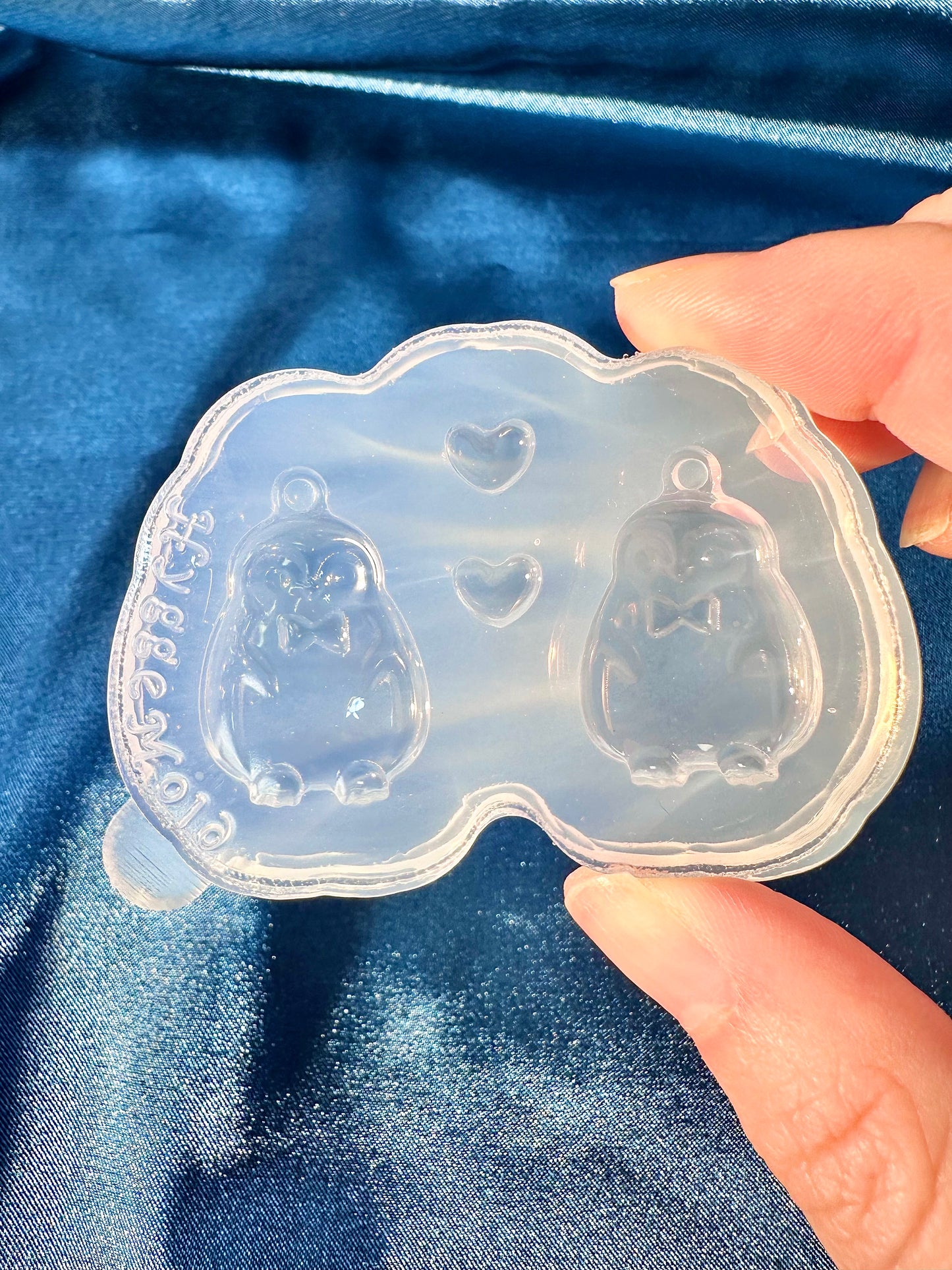 Small Predomed Christmas Penguin Dangle Earring Mold