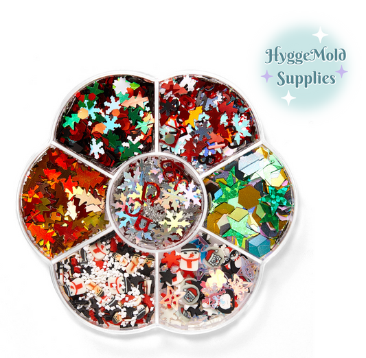 Christmas Snowman Penguin Glitter Sequin & Clay Mix Box Set