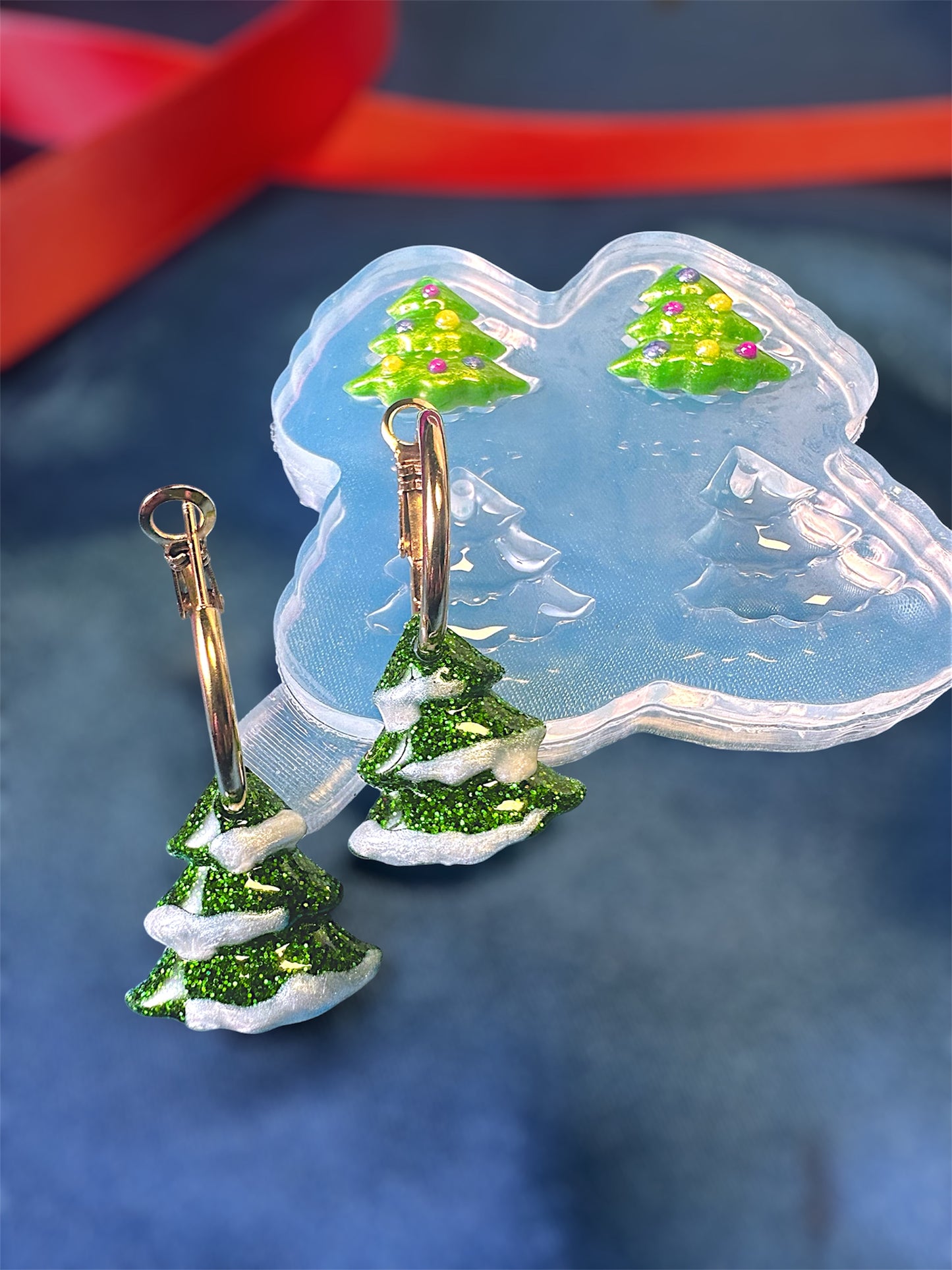 Mini Christmas Tree Dangle Earring Mold