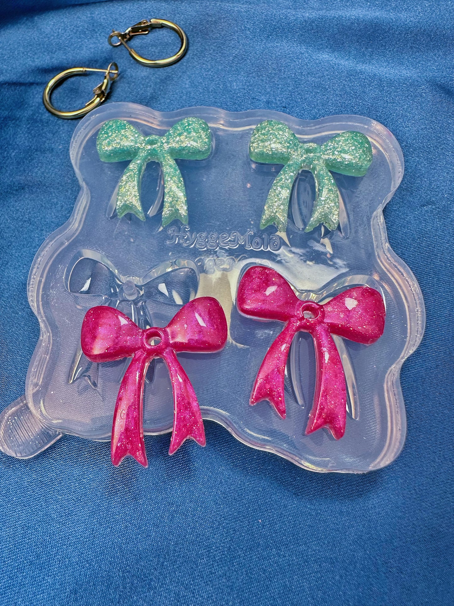 Predomed Ribbon Bow Dangle Earring Mold