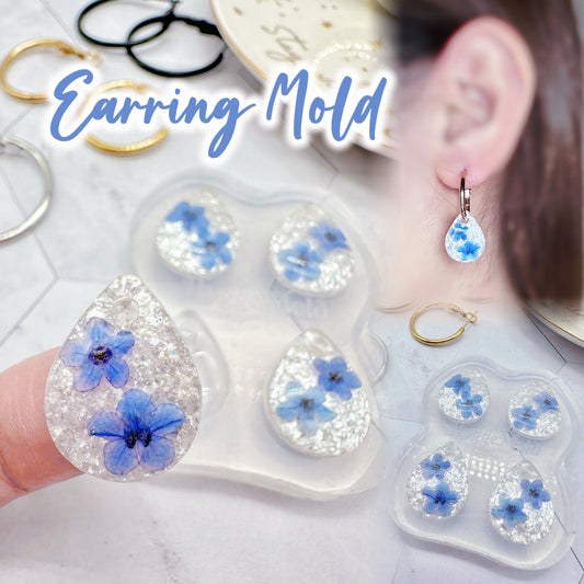 Pre domed Mini Teardrop Hoop Charm Dangle Earring Mold