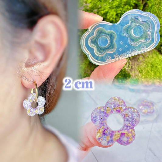 2cm Small Predomed Mary Quant Flower Stud Earring Mold