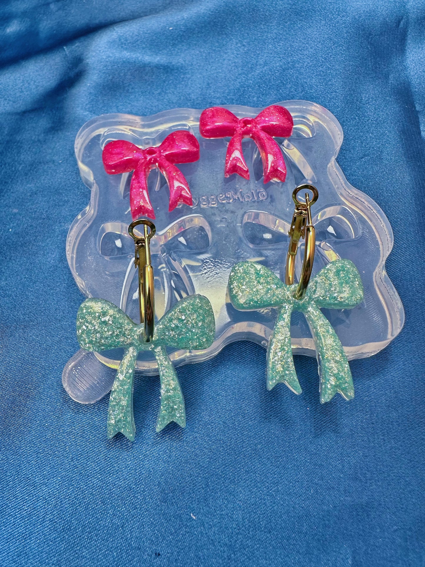 Predomed Ribbon Bow Dangle Earring Mold