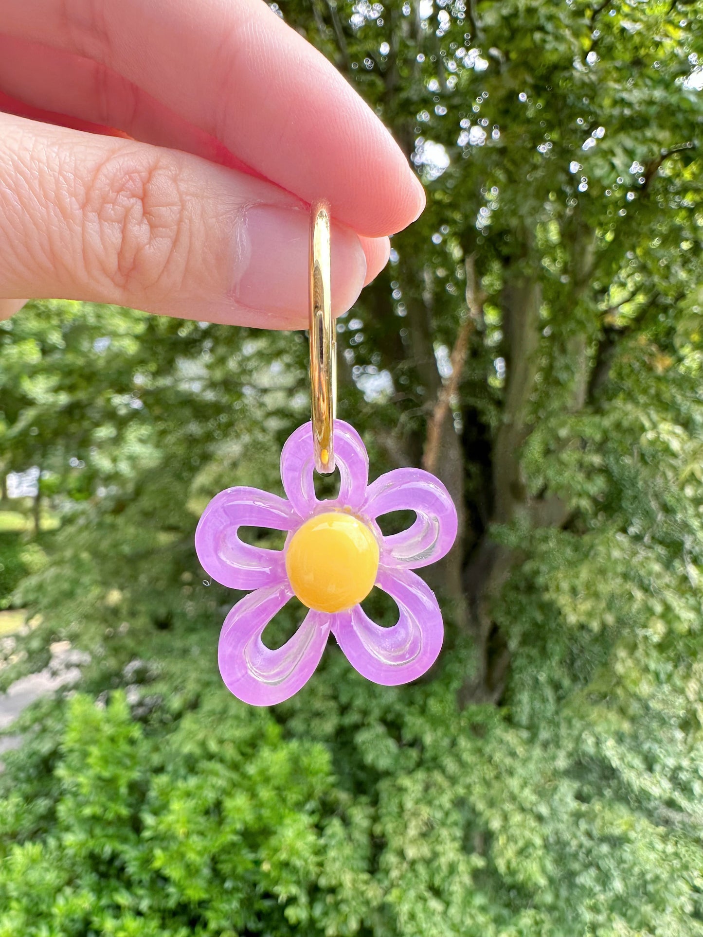 3D Open Flower Dangly Charm Hoop Earring Mold Dangle Earring Mold