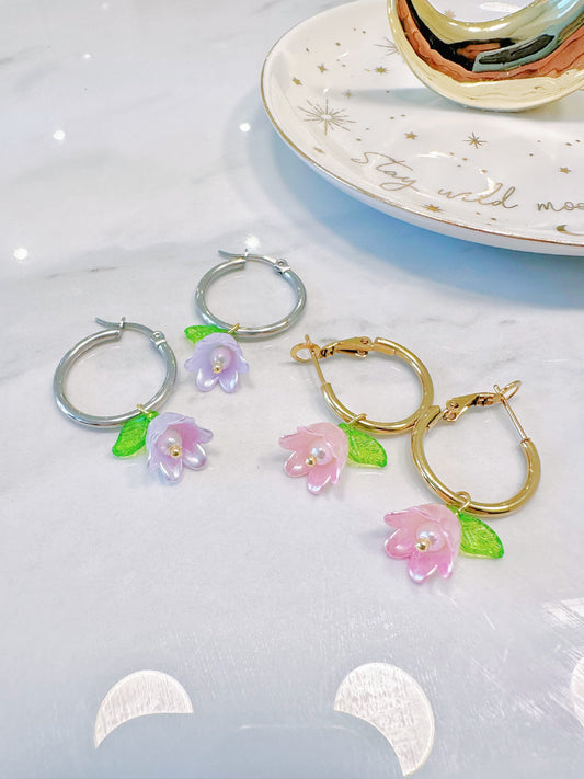 10 pc Lily of the Valley Flower Charm Color of your choice