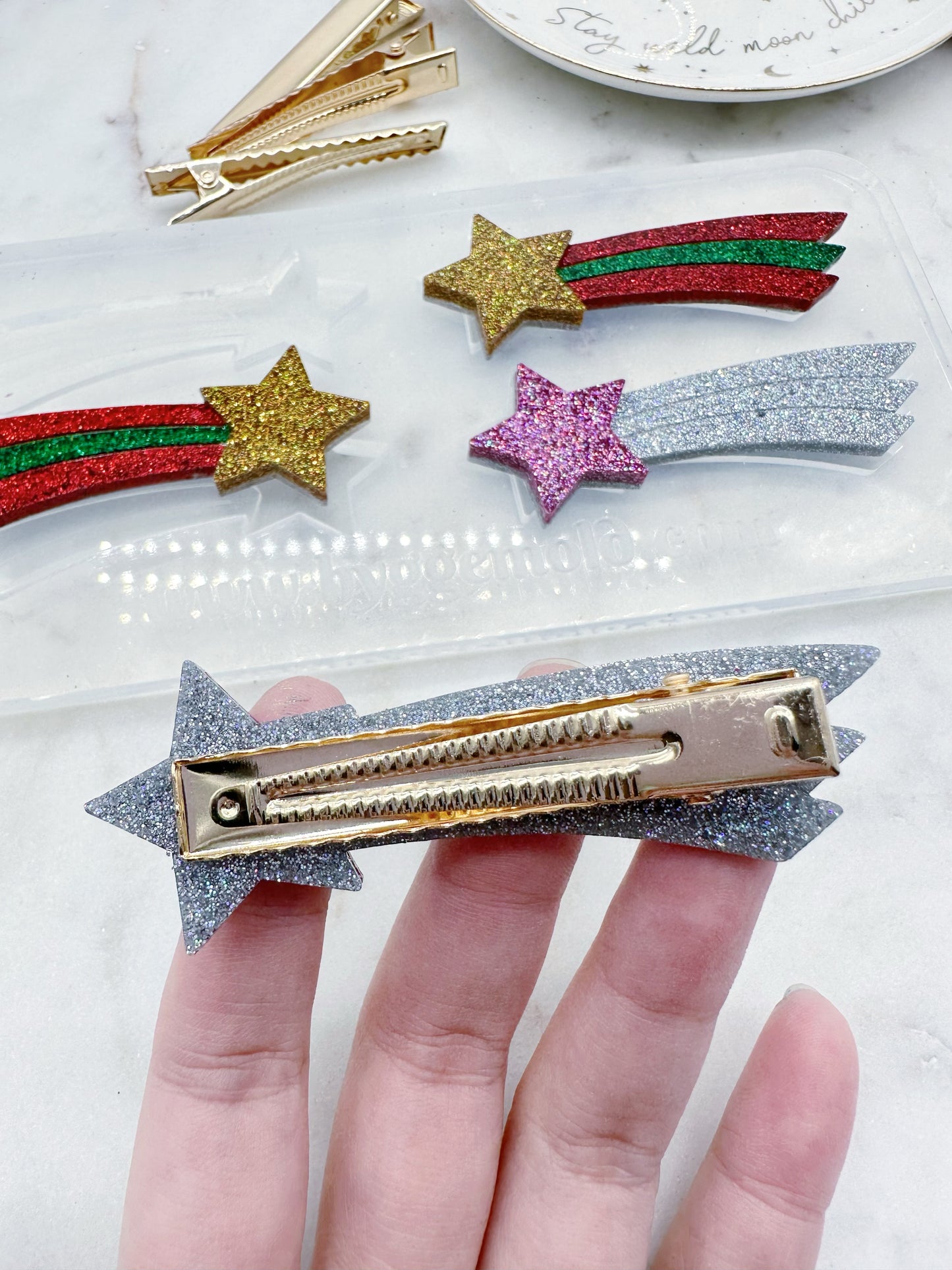 Shooting Star Hair Clip Hair Grip Barrette Mold