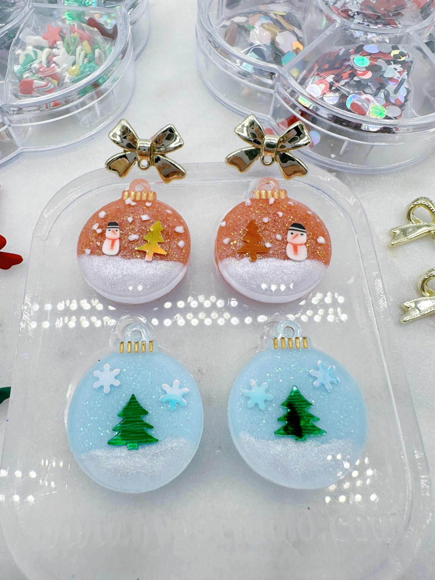 Small Christmas Bauble Dangle Earring Mold