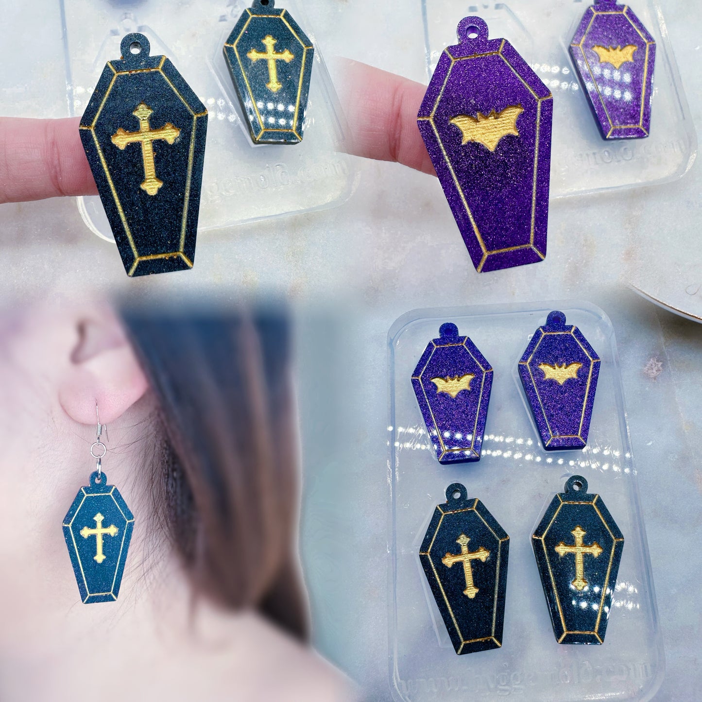 Coffin Dangle Earring Mold