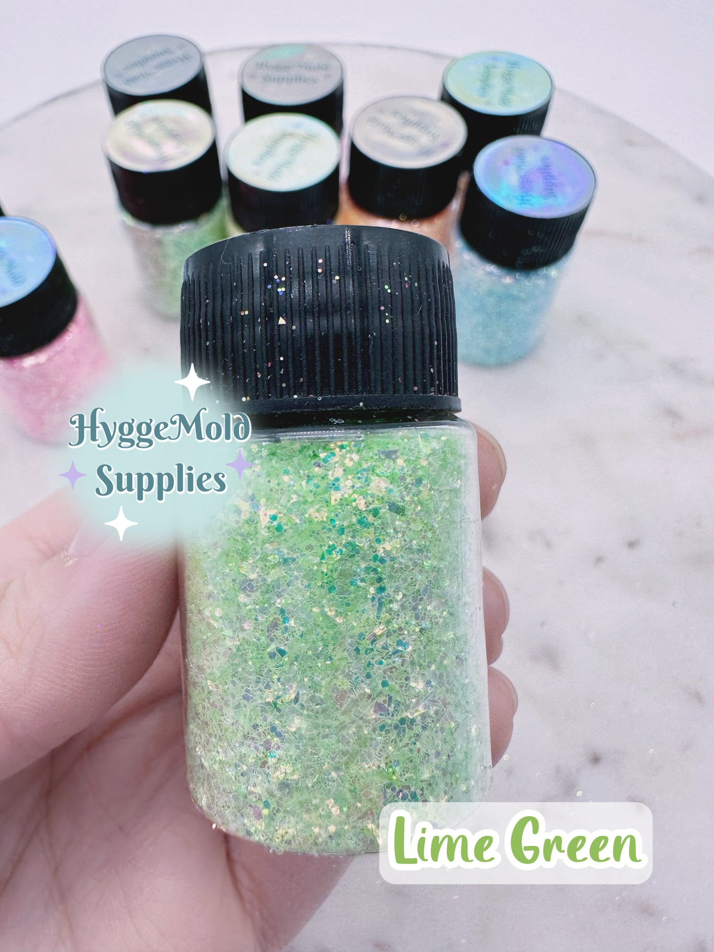 10g Bag Rainbow Tint Mylar Flake Glitter Mix