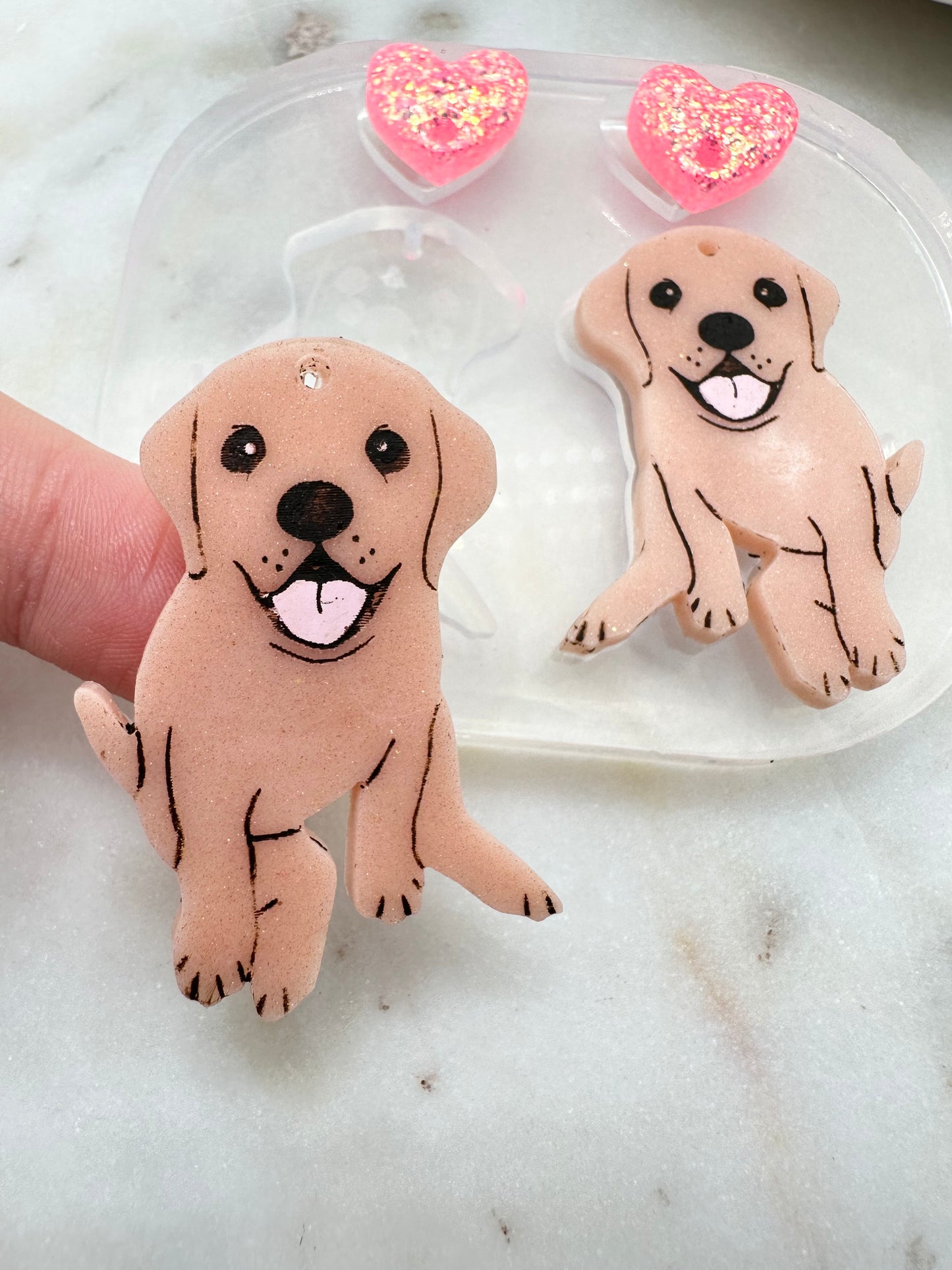 Labrador Puppy Dangle Earring Keychain Mold