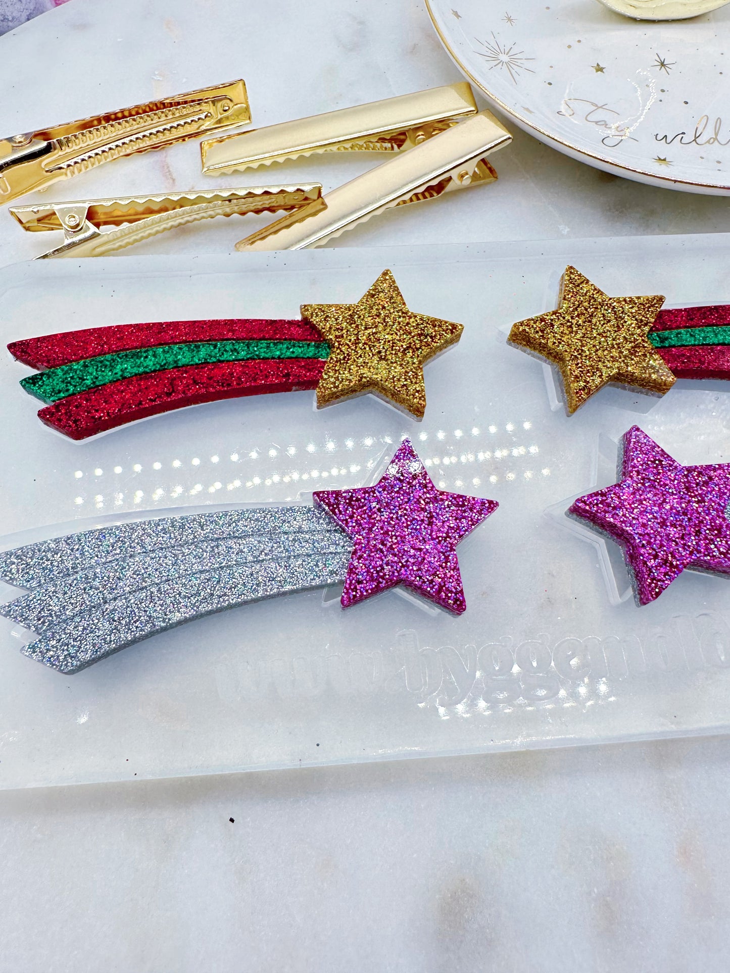 Shooting Star Hair Clip Hair Grip Barrette Mold