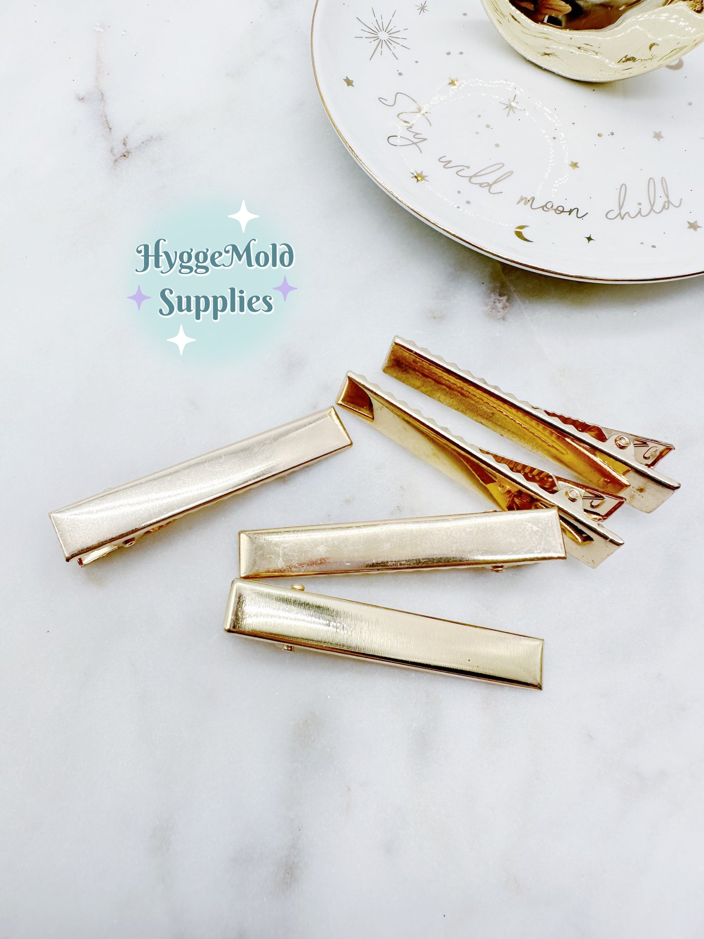 5pcs Alligator Hair Clips DIY Barrettes
