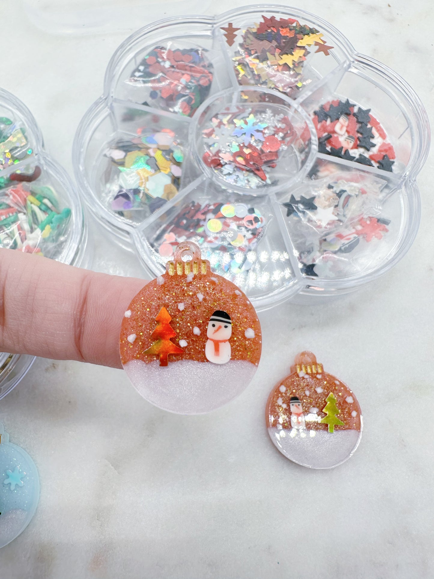 Small Christmas Bauble Dangle Earring Mold