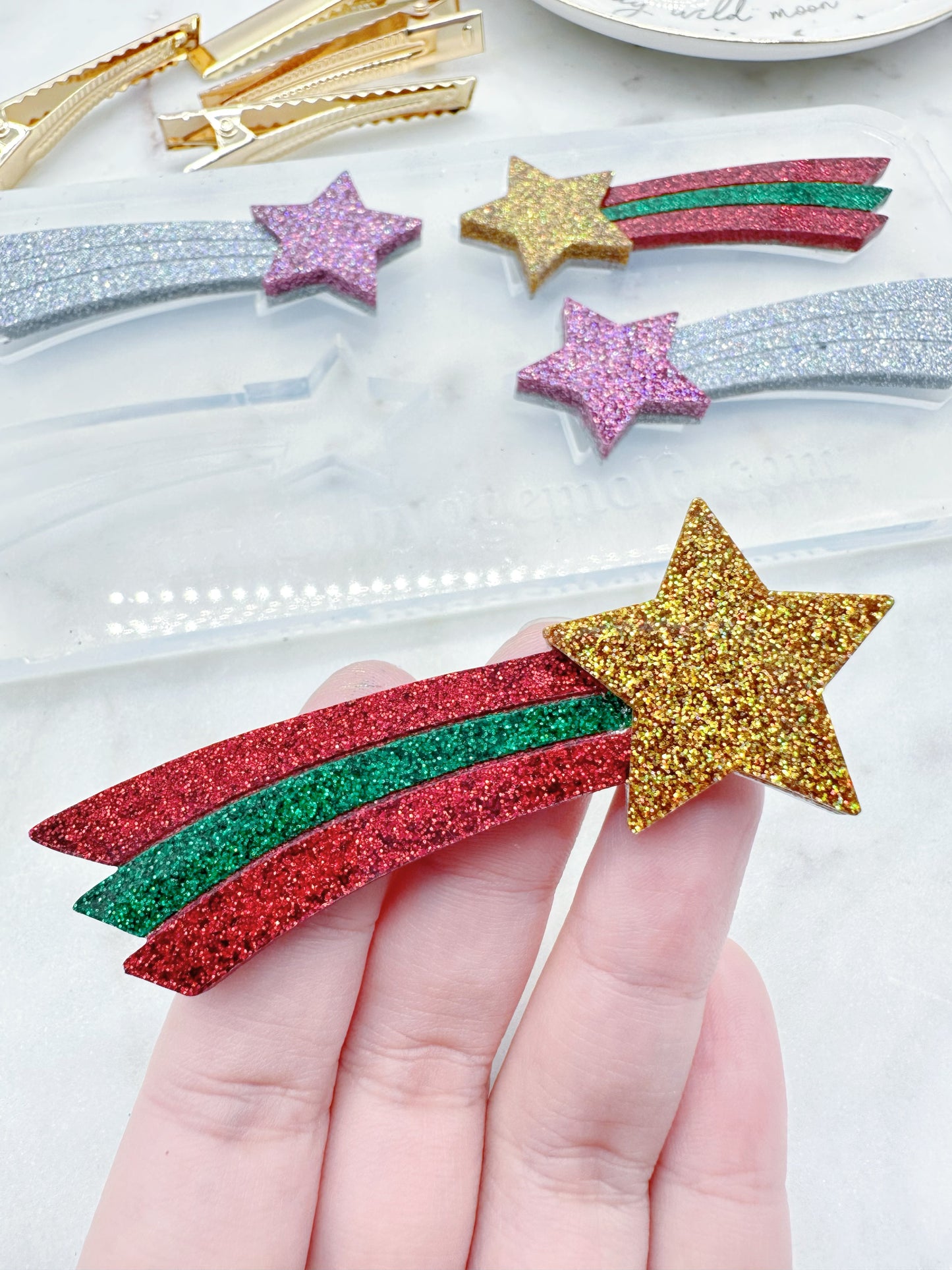 Shooting Star Hair Clip Hair Grip Barrette Mold