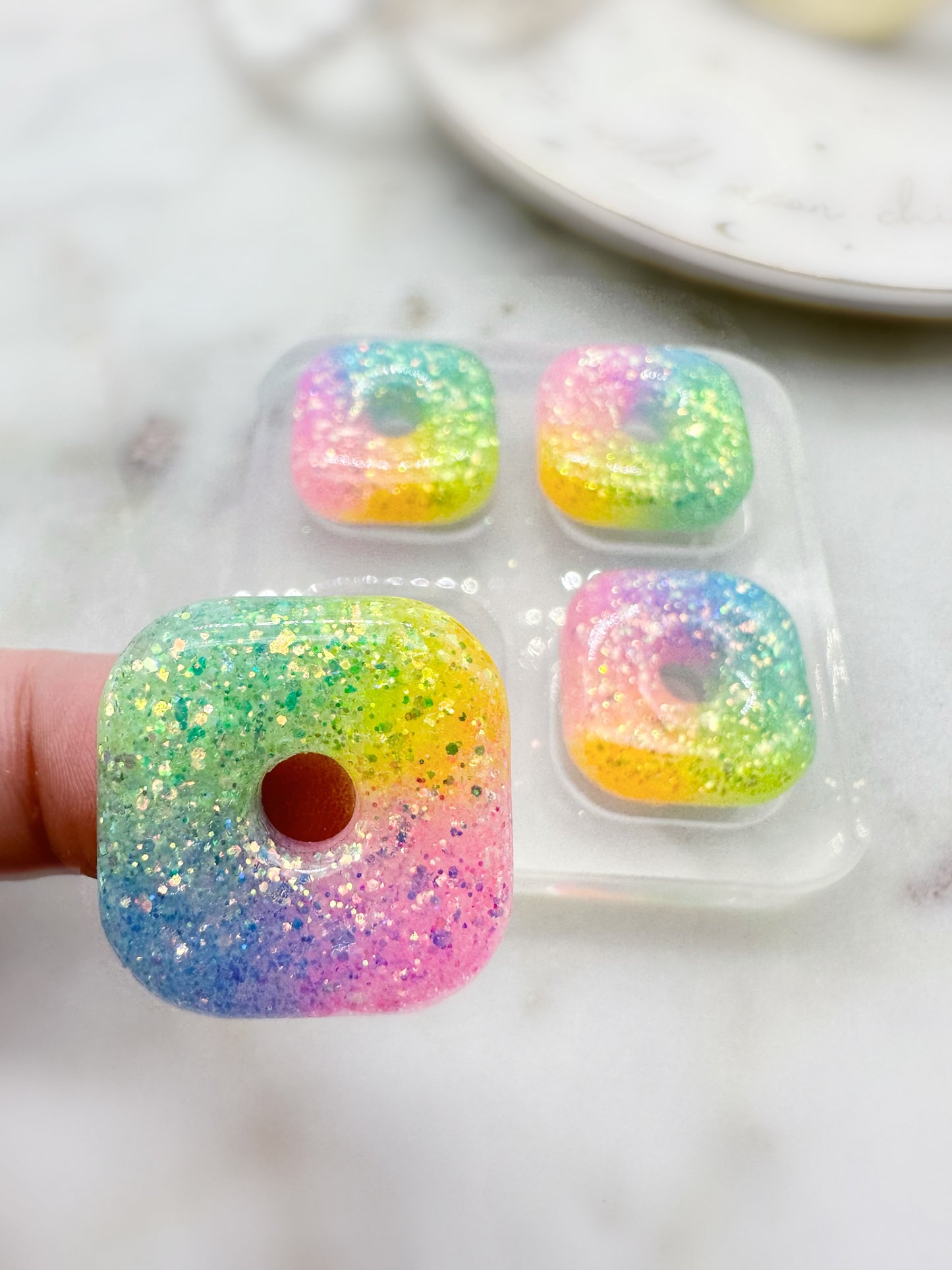 2cm Pre domed Square Hoop Earring Mold