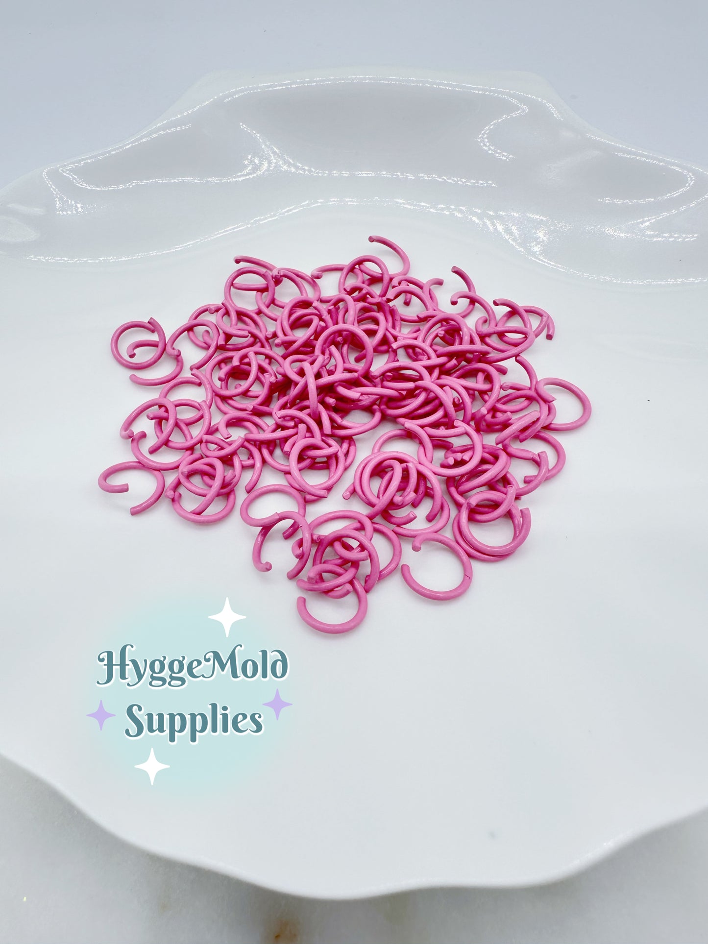 50 Pcs 10mm Coloured Open Jump Rings