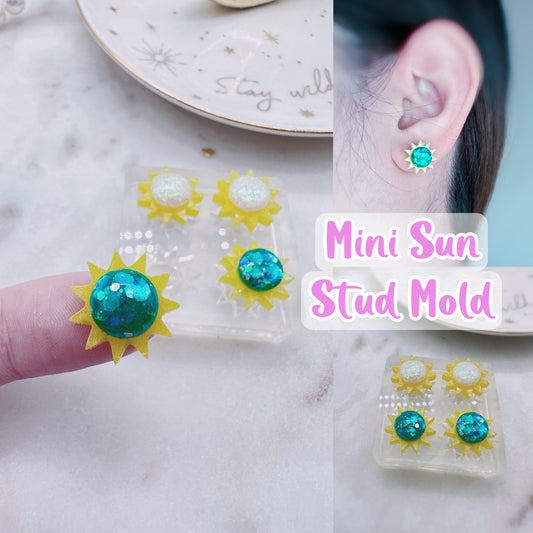1.5 cm Mini Predomed Sun Stud Earring Mold