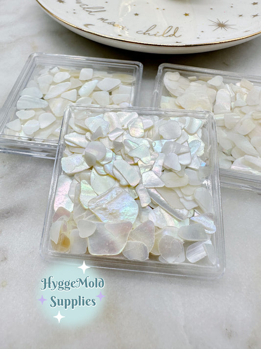 Cream Natural Shell Flakes Box