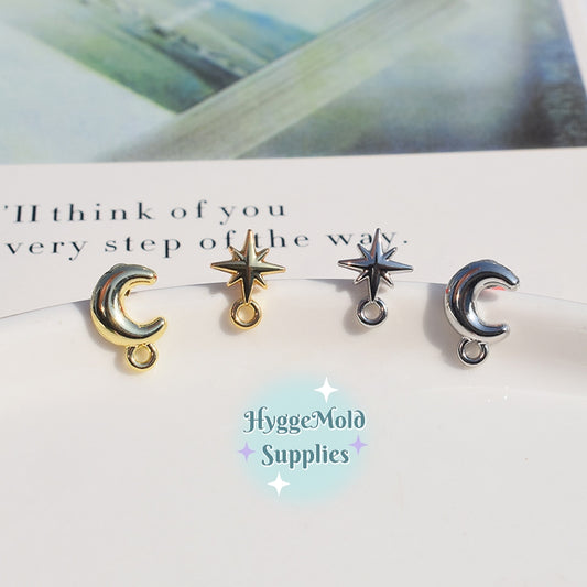 8 pcs Celestial Earring Posts