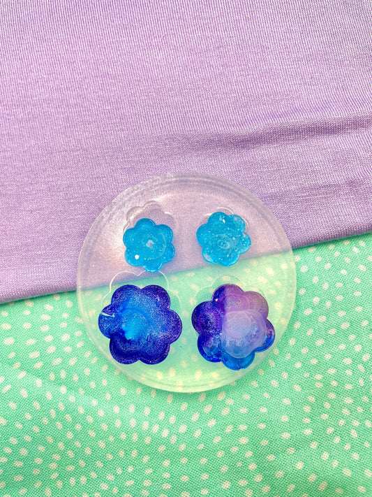 Mixed sizes Versatile flower stud dangle earring mold