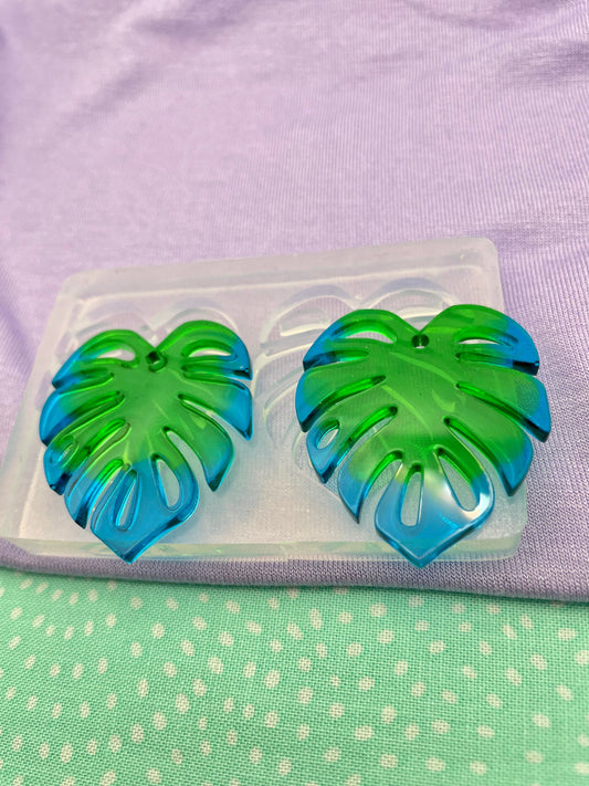 Large Monstera Leaf Dangle Earring Mold