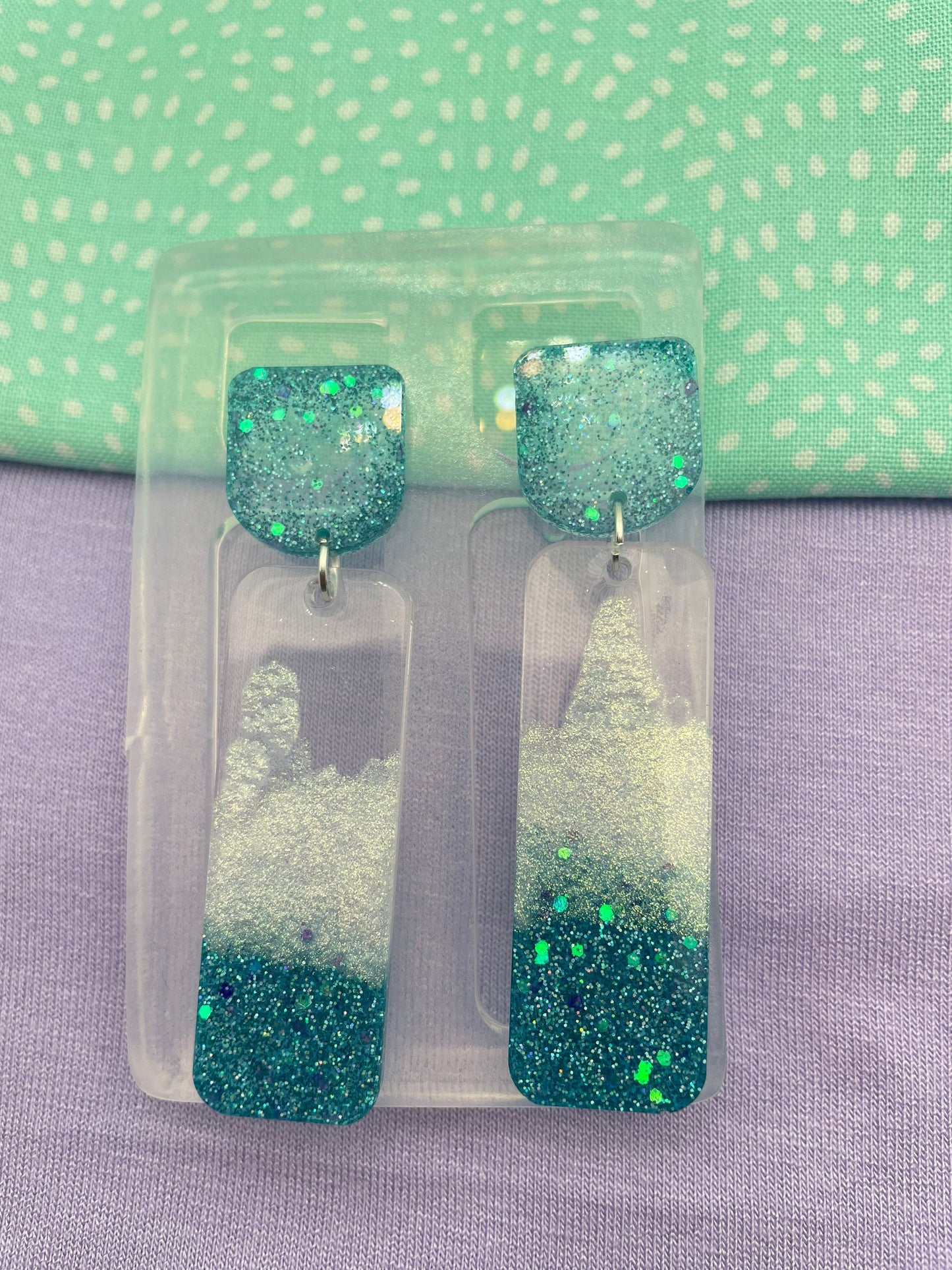 Minimalist Long Rounded Rectangle Shape Earring Mold