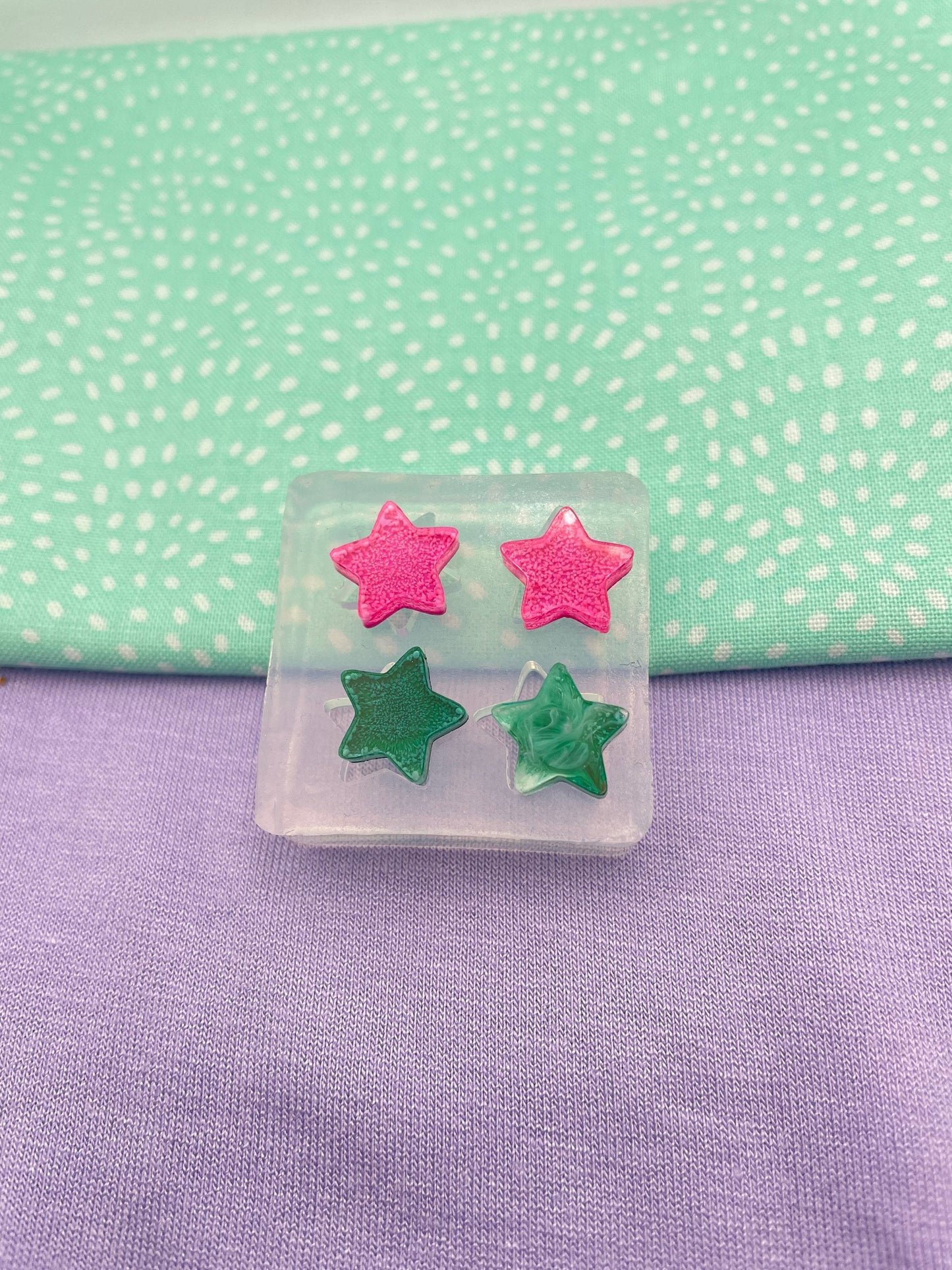 Mini Star stud Earring mold 1.2 cm Rounded star