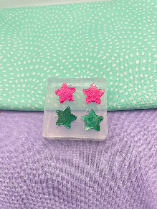 Mini Star stud Earring mold 1.2 cm Rounded star