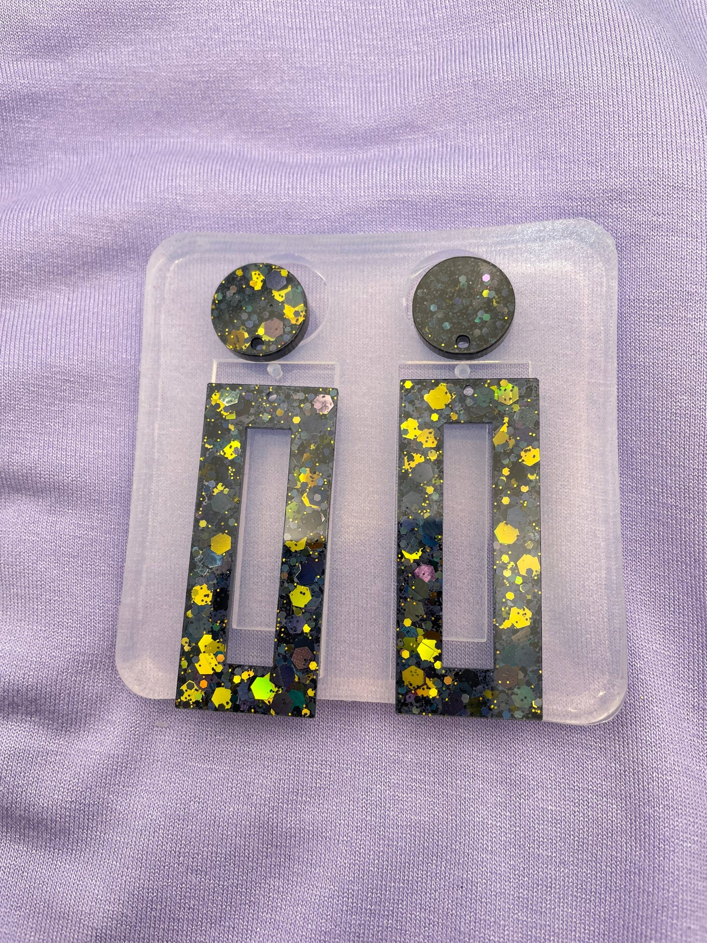 Stylish Rectangle hoop Statement Dangle Earring Mold