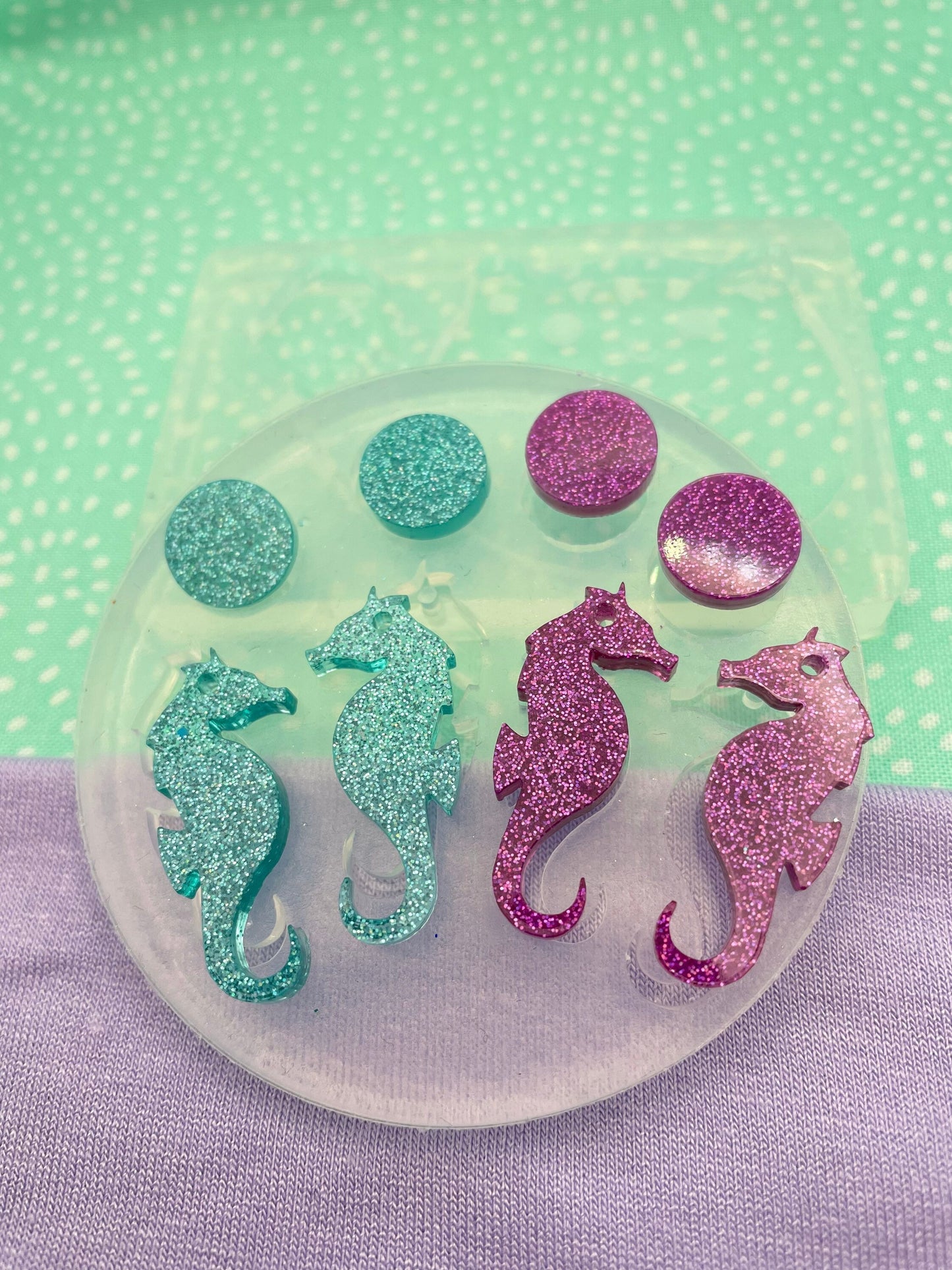 Seahorses Dangle Earring Mould