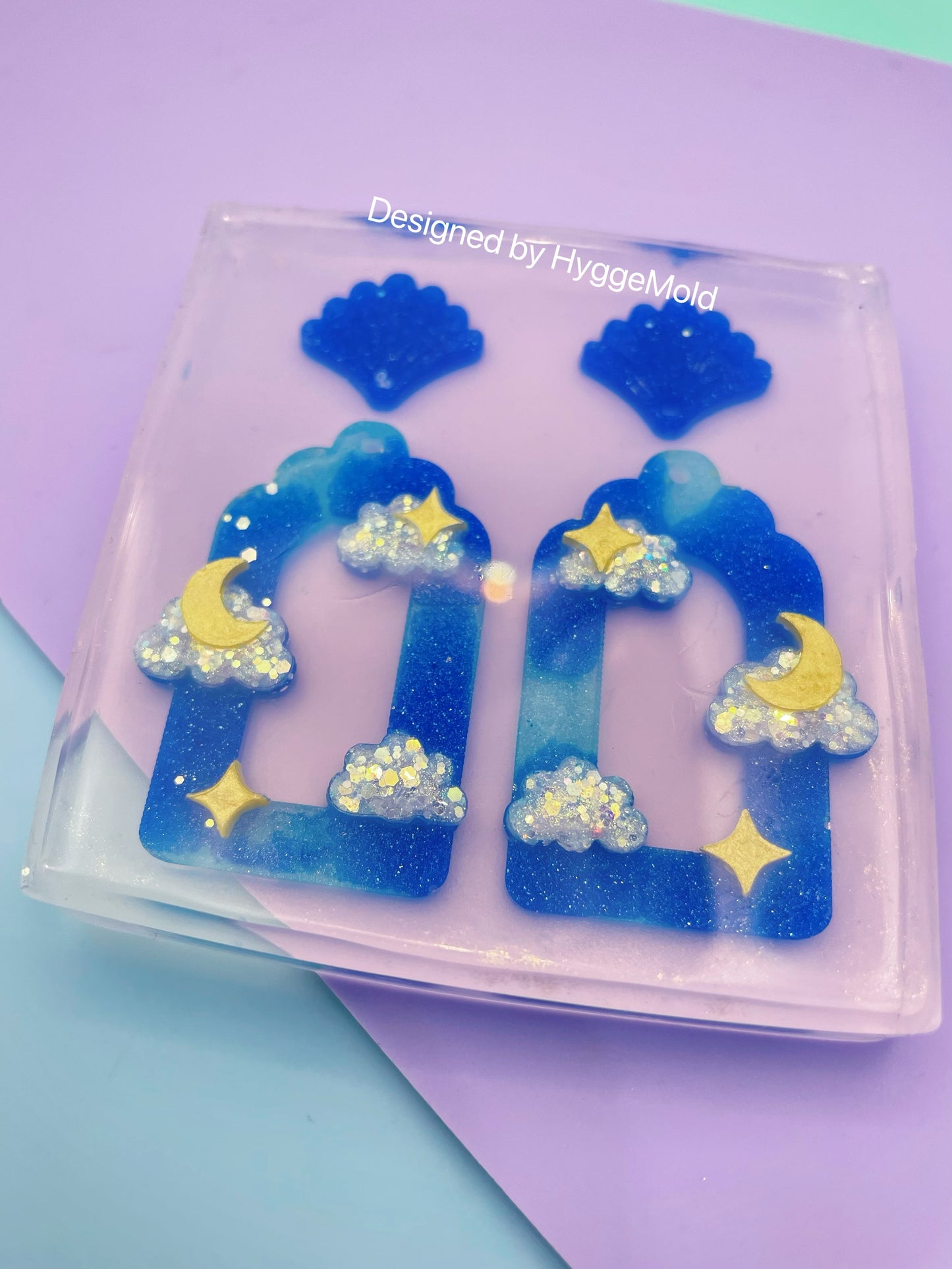 4cm Dreamy Celestial Archway Dangle Earring Mold