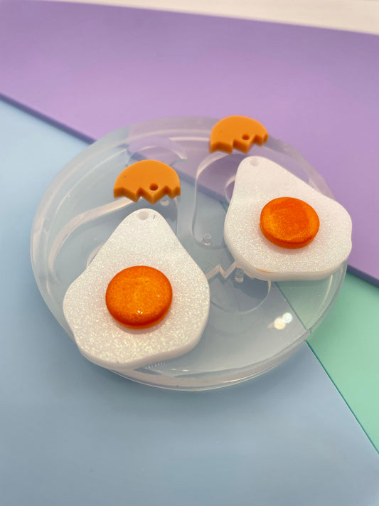 Sunny-side-up Egg Easter Dangle Earring Mold