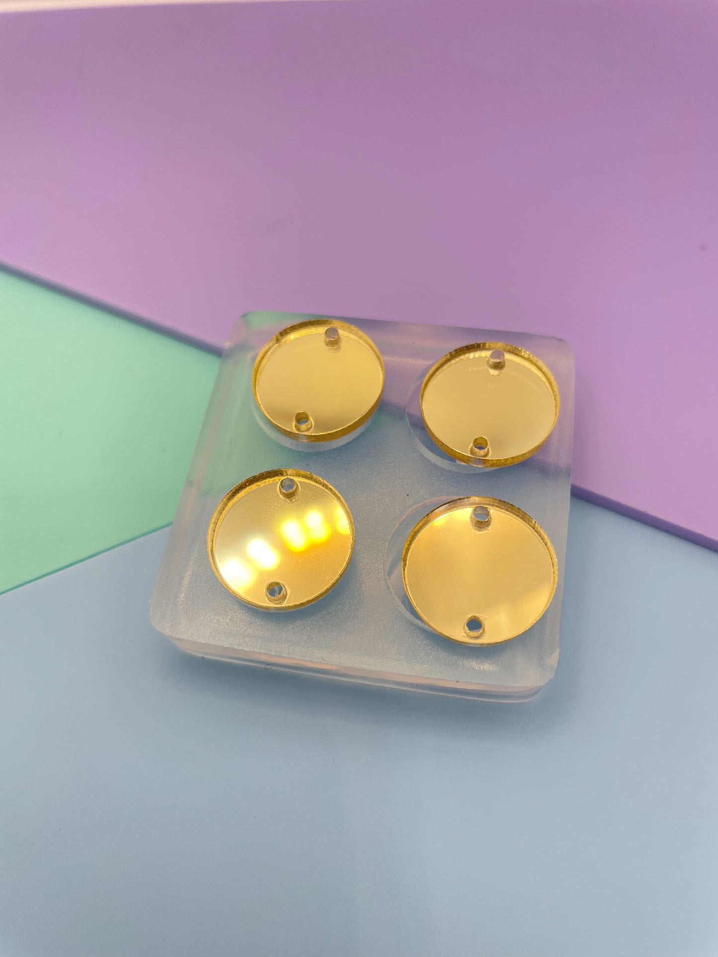 1.5 cm Round Earring Connector Mold Essential circle disc earring mold