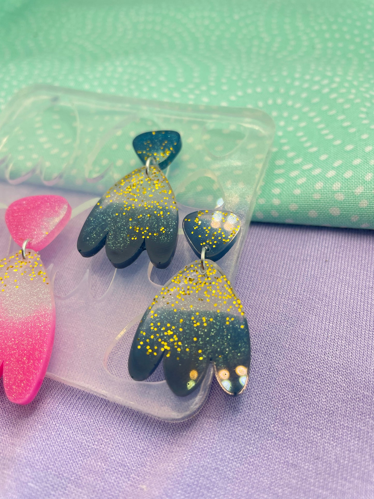 Abstract Tulip Dangle / Stud Earring Mold