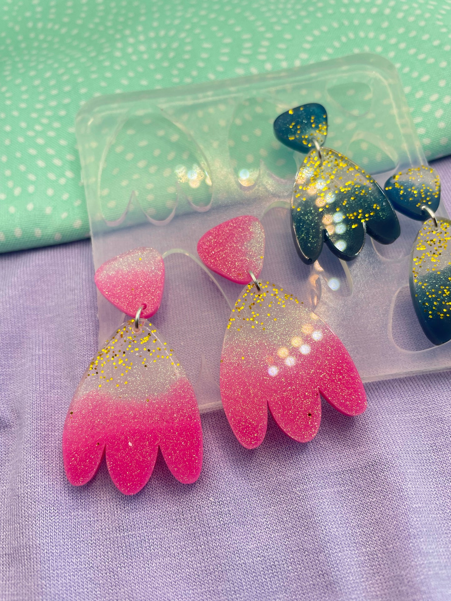 Abstract Tulip Dangle / Stud Earring Mold