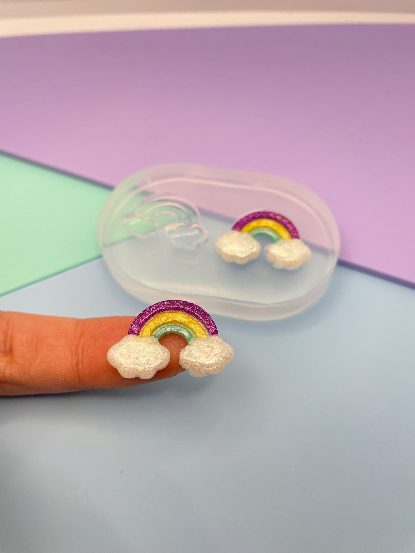 2.3 cm Rainbow Stud Earring Mold