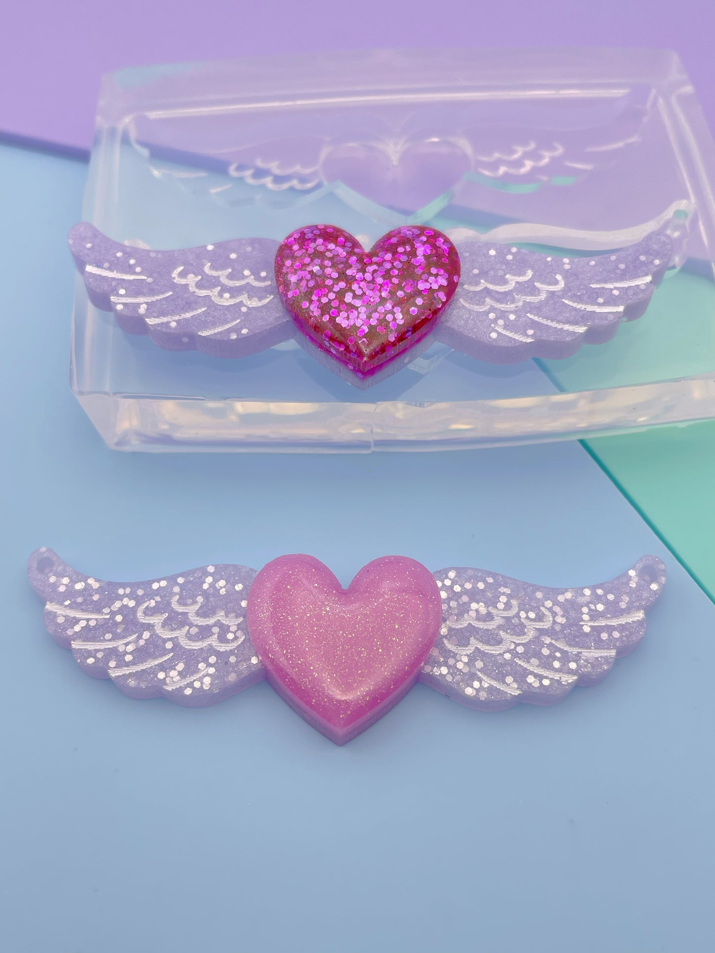 Winged Heart Necklace and Brooch Combo Mold