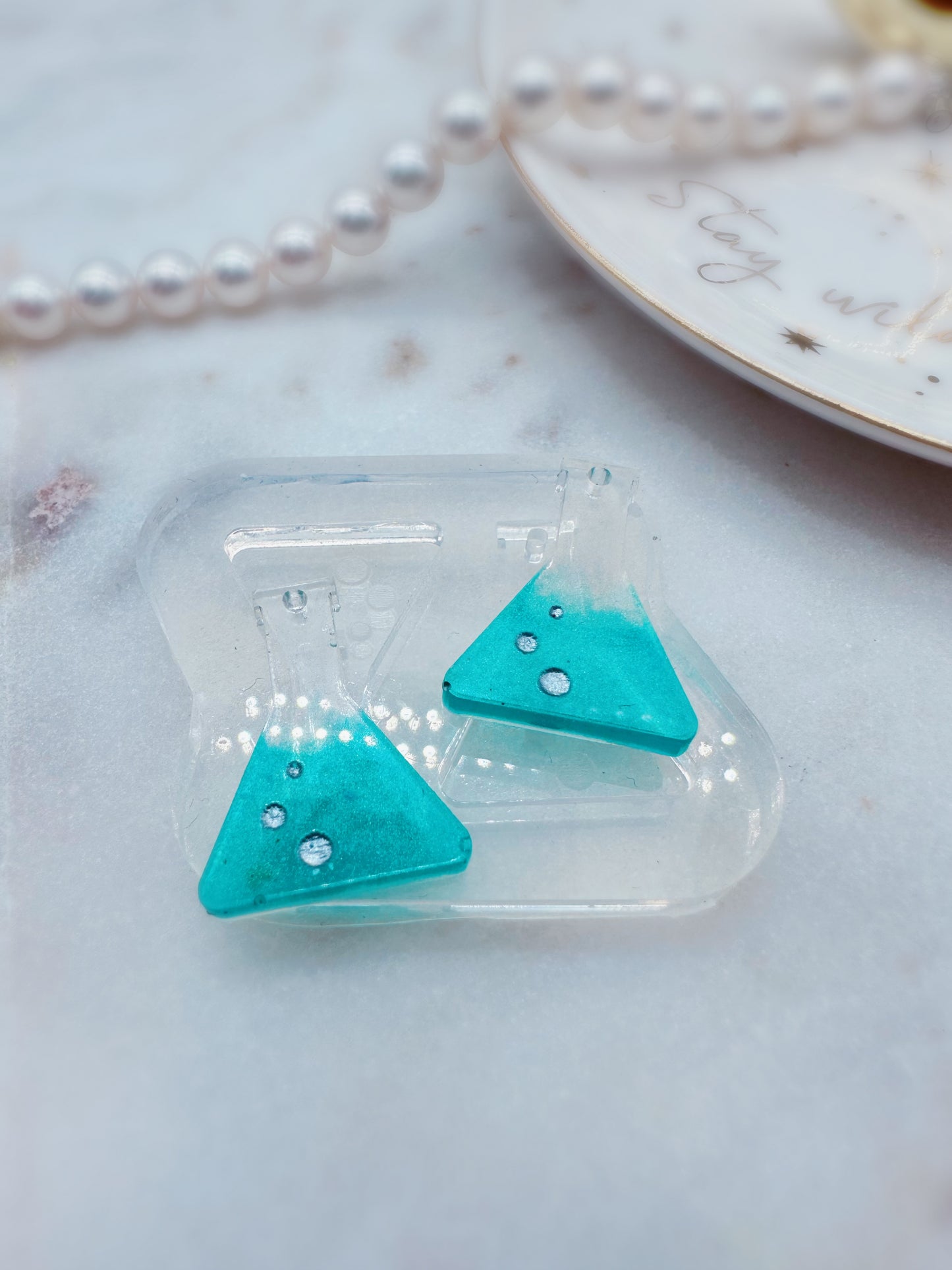 Science Laboratory Experiment Flask Earring Mold