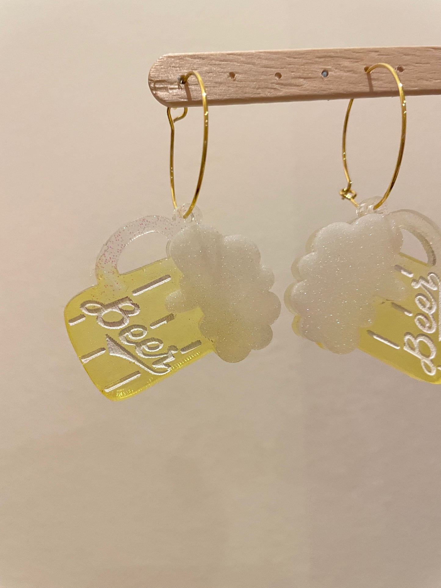 3.5 cm Beer Pint German Style Dangle Earring Mold