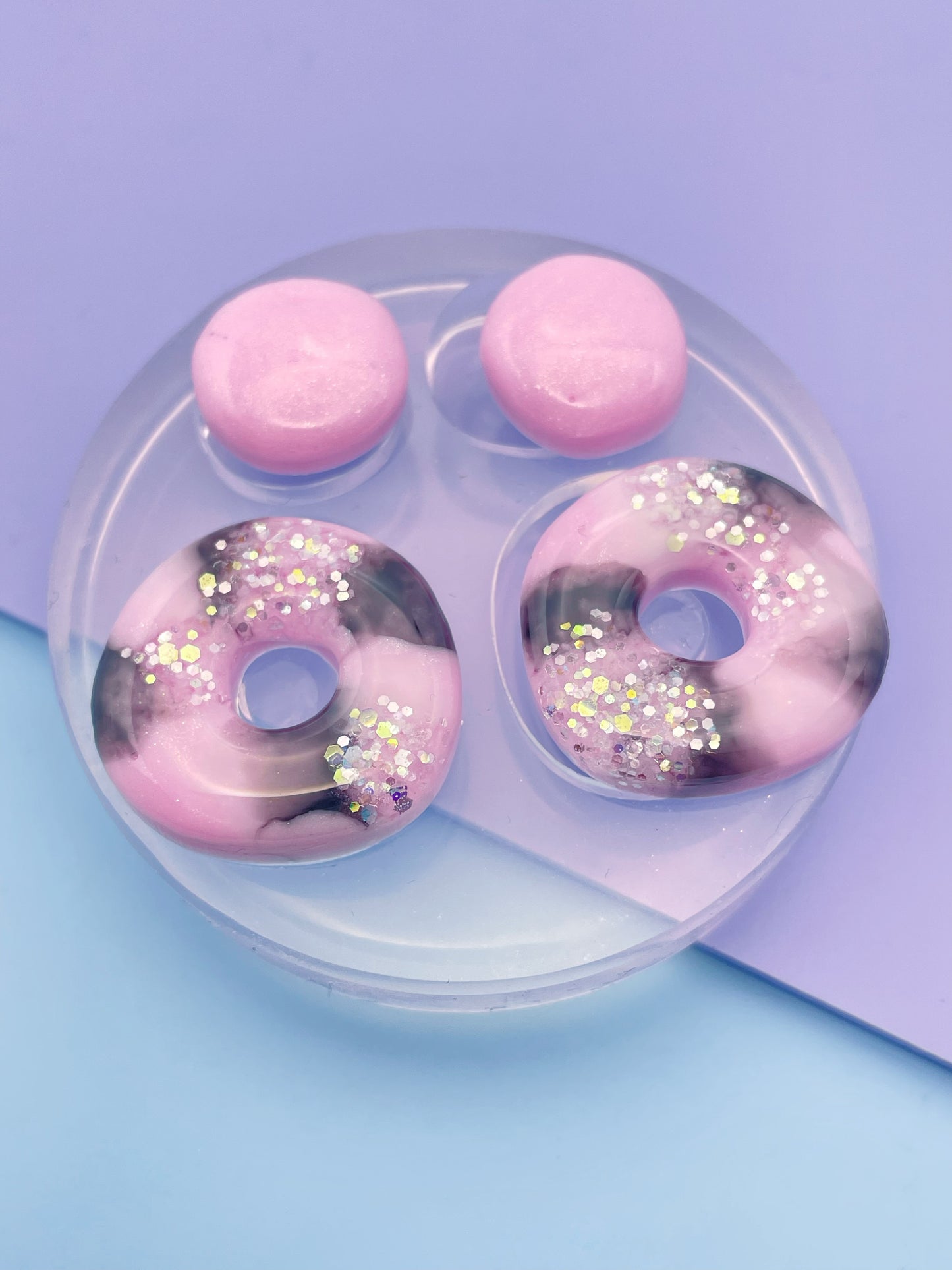 Predomed 2.4 cm Small Donut Organic Circle Hoop Dangle Earring Mold
