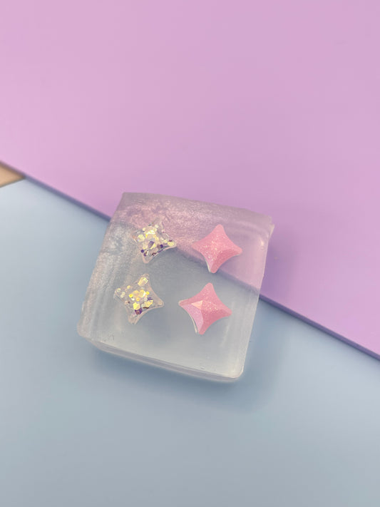 Super Tiny Dainty Faceted Sparkle Stud Earring Mold