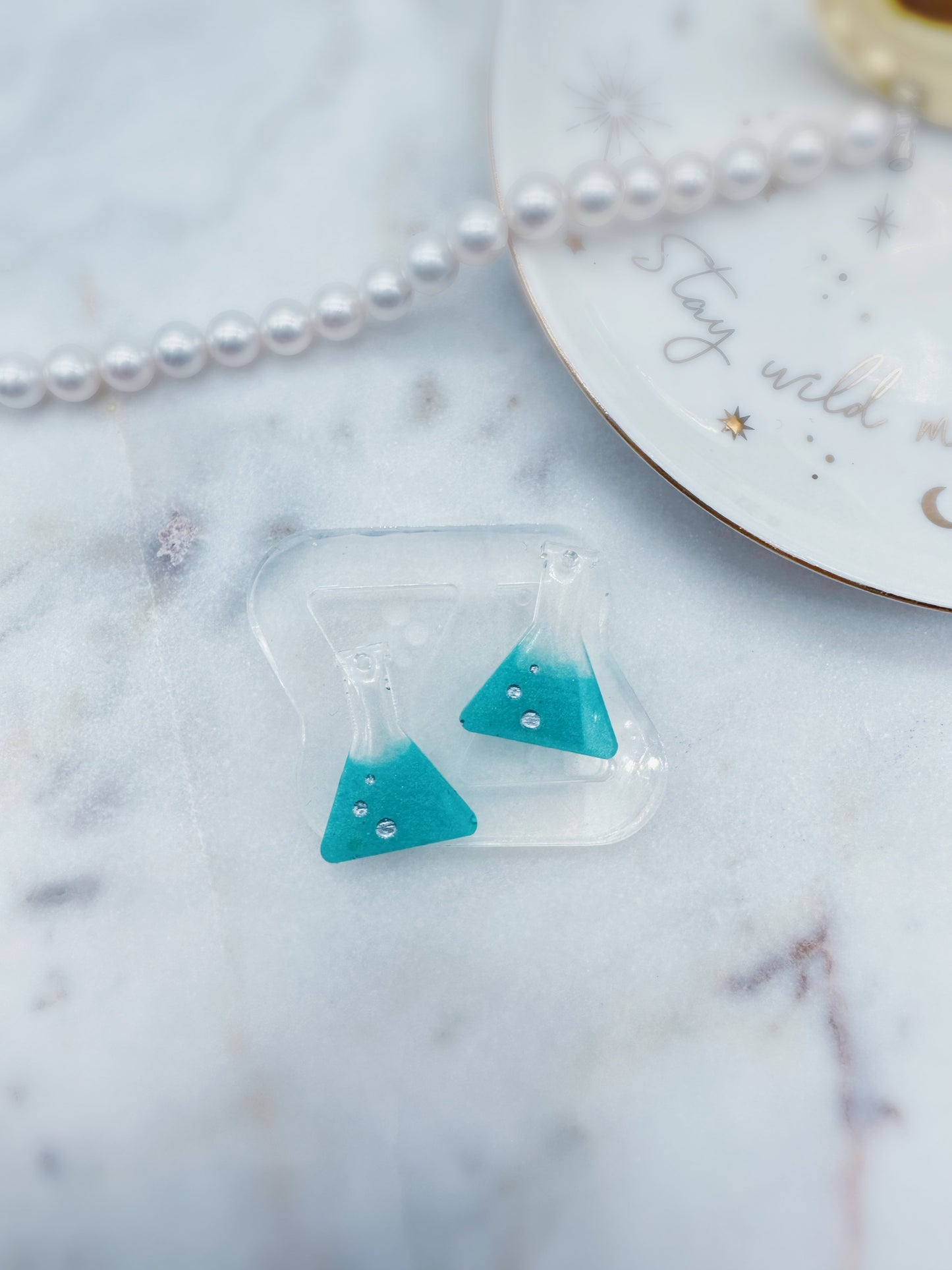 Science Laboratory Experiment Flask Earring Mold