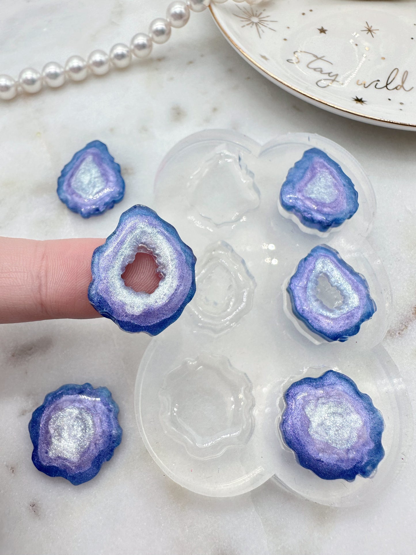 Predomed Geode Trio Stud Earring Mold