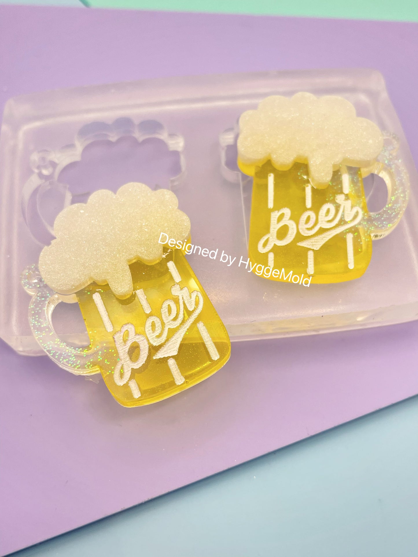3.5 cm Beer Pint German Style Dangle Earring Mold