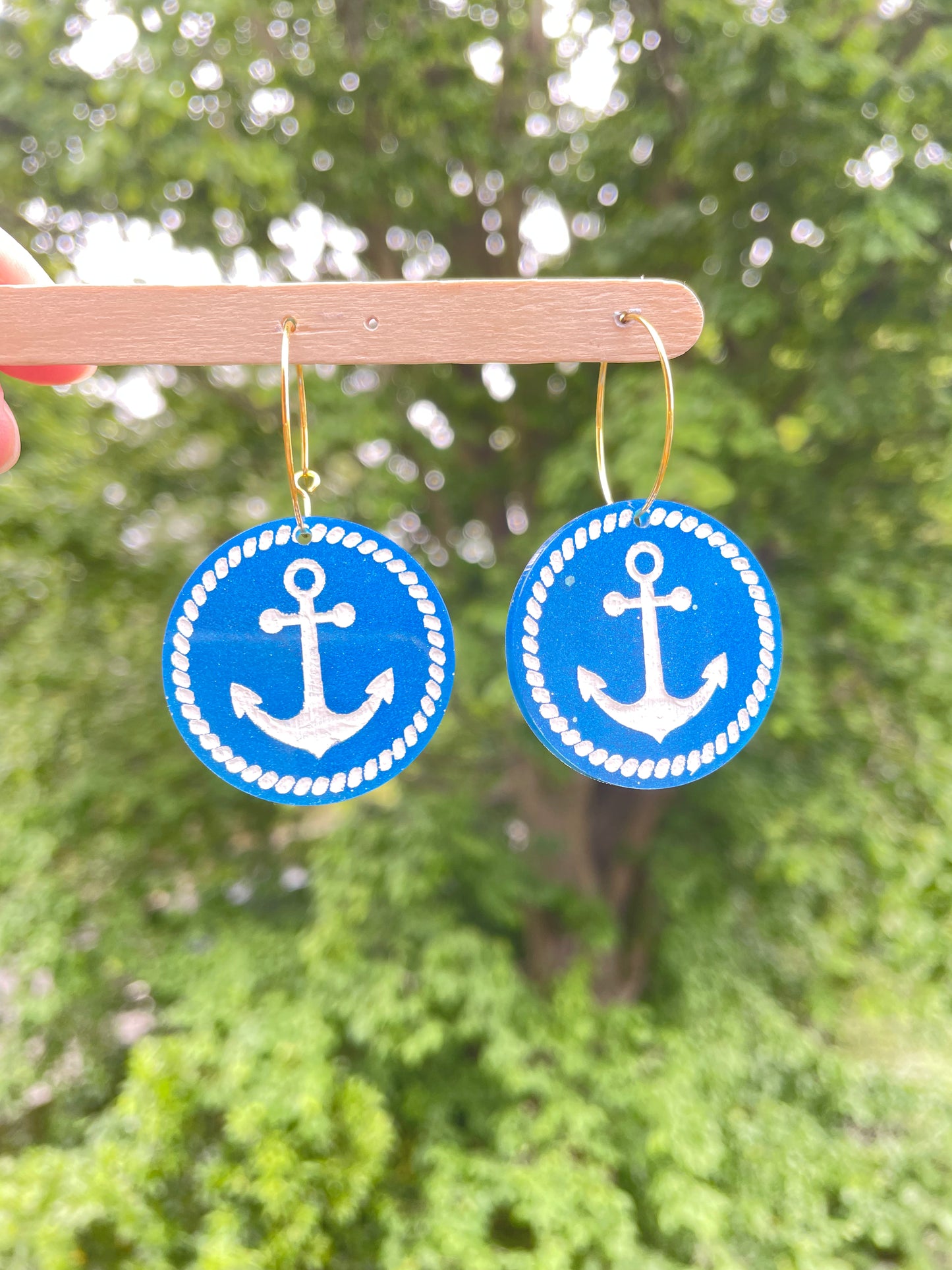 3.5 cm Sailor Anchor Round Brooch Dangle Earring Mold