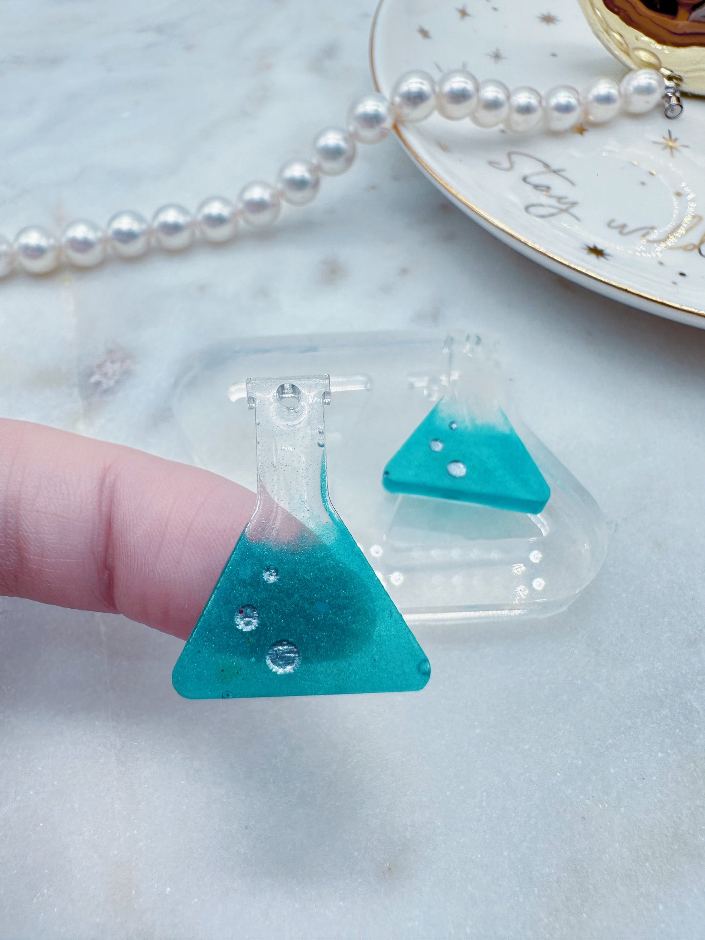 Science Laboratory Experiment Flask Earring Mold